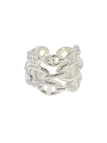 Hermès Hermes Chaine d'Ancre Enchainee GM #59 Ring, SV 925 Silver. (view 1)