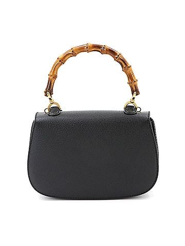 Gucci Gucci Bamboo Mini 2-way Handbag Shoulder Bag Leather Black Gold Hardware (view 2)