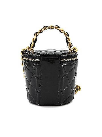 Chanel Chanel Matelasse Vanity Bag, 2-way Chain Handbag/Shoulder Patent Leather, Black, AP2873 (view 2)