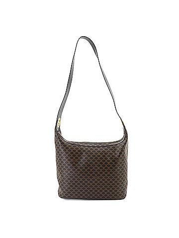 Céline Celine Macadam Handbag, Leather, Black/Brown, Gold Hardware, Shoulder Bag (view 1)