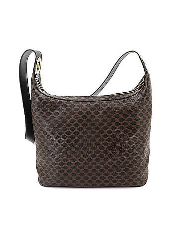 Céline Celine Macadam Handbag, Leather, Black/Brown, Gold Hardware, Shoulder Bag (view 2)