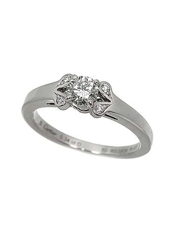 Cartier Cartier Ballerine Diamond Ring, 0.34ct G VS1 3EX, Size #50, Platinum. (view 2)