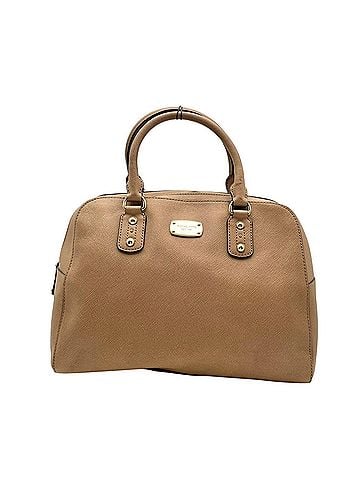 Michael Kors MICHAEL KORS Satchel Handbag Shoulder Bag Beige Leather Women's Gold Hardware S77 (view 2)
