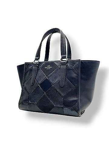 Coach COACH 36535 G1573 Mini Crosby Carryall Patchwork Handbag Shoulder Bag Leather Navy Women's Tote S49 (view 1)