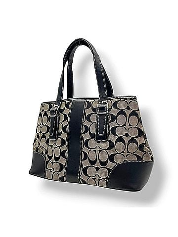 Coach COACH 6336 L2K-6336 Signature Small Carryall Tote Bag Handbag Canvas Leather Gray Black Women's S49 (view 1)