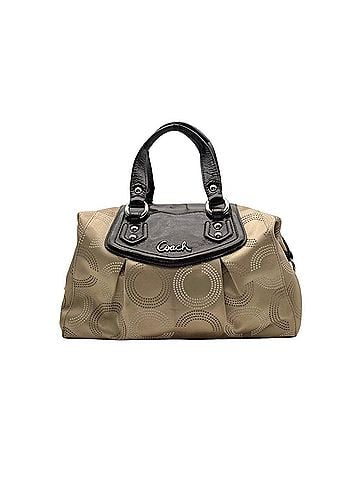 Coach COACH Ashley Y2K 00s Dot Op Art Satchel F20027 Handbag Shoulder Bag Beige Brown Canvas Patent Leather S76 (view 2)