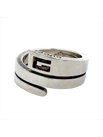 Gucci Gucci Spiral Snake Ring, Size #16, SV925, 11.7g, Silver (view 2)