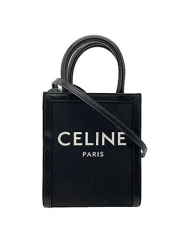 Céline Celine CELINE Shoulder Bag, Canvas, Black, Handbag, 2-Way, Women's (view 1)