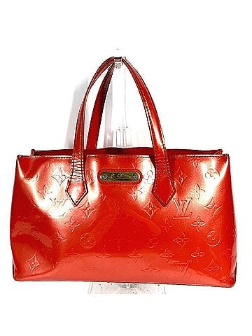 Louis Vuitton LOUIS VUITTON Louis Vuitton Monogram Vernis Wilshire PM Handbag Tote Bag Canvas Women's Orange (view 1)
