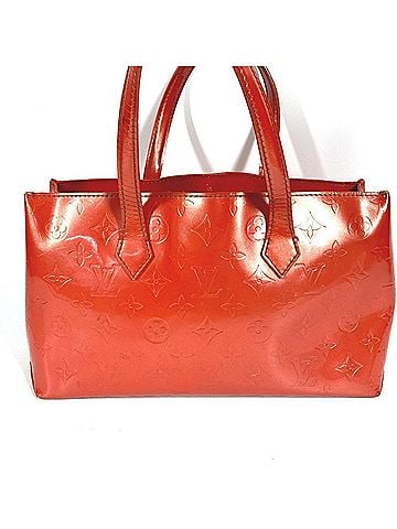 Louis Vuitton LOUIS VUITTON Louis Vuitton Monogram Vernis Wilshire PM Handbag Tote Bag Canvas Women's Orange (view 2)
