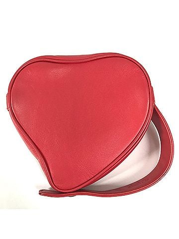 Tiffany & Co. TIFFANY&amp;Co. Tiffany Heart Clutch Bag Makeup Pouch Cosmetics Handbag Leather Men's Women's Red (view 1)