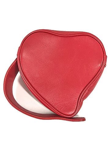 Tiffany & Co. TIFFANY&amp;Co. Tiffany Heart Clutch Bag Makeup Pouch Cosmetics Handbag Leather Men's Women's Red (view 2)