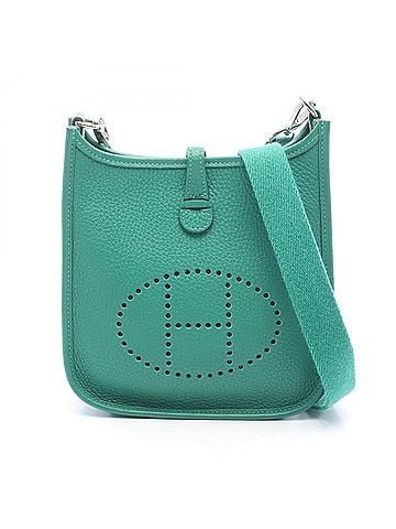 Hermès Hermes Evelyne TPM Vert Vertigo Shoulder Bag/Handbag, Leather, Taurillon Clemence, Women's, Green (view 1)