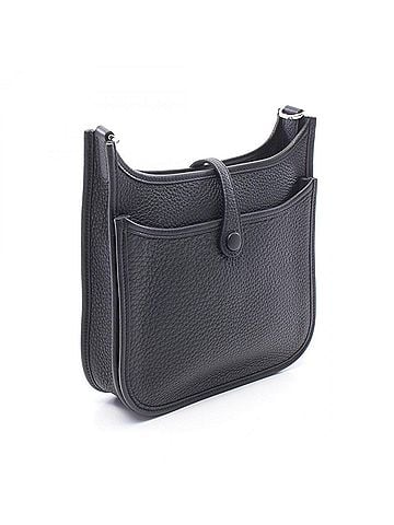 Hermès Hermes Evelyne 23 Shoulder Bag/Handbag, Leather, Taurillon Clemence, Women's, Black (view 2)