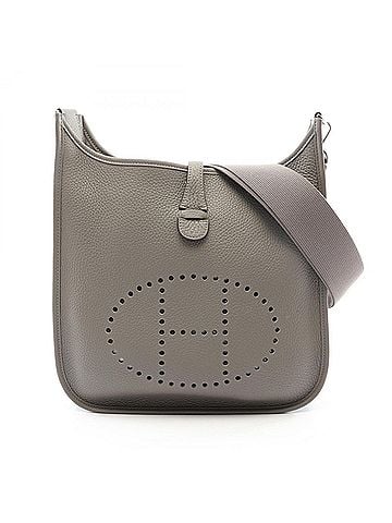 Hermès Hermes Evelyne 3 Trois PM Grimayer Shoulder Bag/Handbag, Leather, Taurillon Clemence, Women's, Gray (view 1)