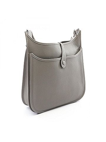 Hermès Hermes Evelyne 3 Trois PM Grimayer Shoulder Bag/Handbag, Leather, Taurillon Clemence, Women's, Gray (view 2)