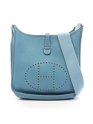 Hermès Hermes Evelyne 2 PM Shoulder Bag Handbag Leather Taurillon Clemence Women's Blue (view 1)
