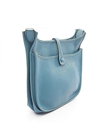 Hermès Hermes Evelyne 2 PM Shoulder Bag Handbag Leather Taurillon Clemence Women's Blue (view 2)