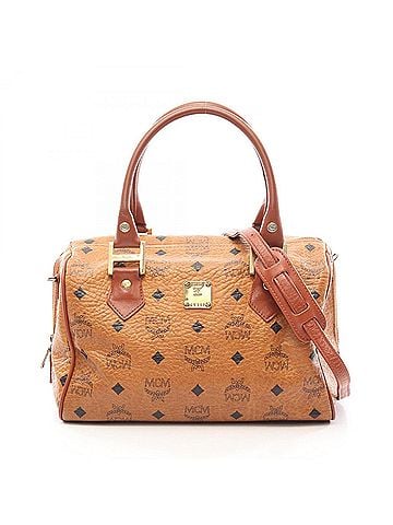 MCM MCM Visetos 2-Way Handbag, Coated Canvas Leather, Women's, Brown (view 1)