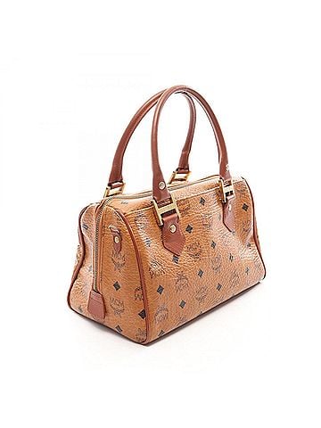 MCM MCM Visetos 2-Way Handbag, Coated Canvas Leather, Women's, Brown (view 2)