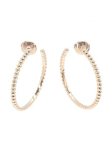 Van Cleef & Arpels Van Cleef &amp; Arpels Perlee Gold Pearl Hoop Earrings, Small 18KPG (Pink Gold), Women's, Tone, VCARN9PL00 (view 1)