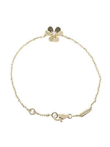 Van Cleef & Arpels Van Cleef &amp; Arpels Frivole Mini 1PD Bracelet - 18K (Yellow Gold) Diamond Women's Gold Tone Clear VCARPJMM00 (view 2)