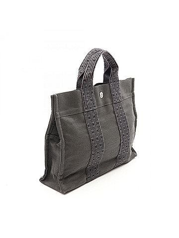 Hermès Hermes Herline PM Tote Bag Handbag Nylon Canvas Women's Gray (view 2)