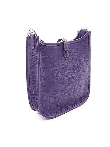 Hermès Hermes Evelyne Amazon TPM Shoulder Bag/Handbag, Leather, Taurillon Clemence, Women's, Purple (view 2)