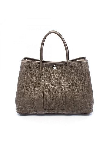 Hermès Hermes Garden Party TPM Vert Roden Tote Bag Handbag Leather Negonda Women's Gray (view 1)