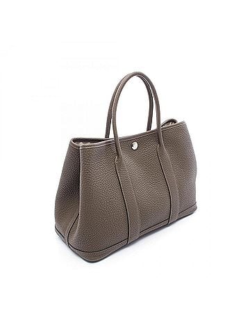 Hermès Hermes Garden Party TPM Vert Roden Tote Bag Handbag Leather Negonda Women's Gray (view 2)