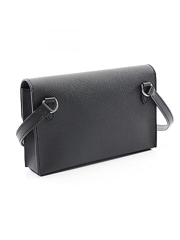 Hermès Hermes Snap To Go Shoulder Bag Handbag Leather Veau Epsom Women's Black (view 2)