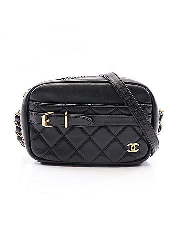 Chanel Chanel Matelassé Small Shoulder Bag Handbag Leather Women's Black (view 1)