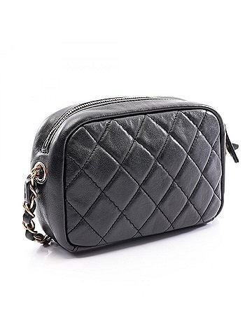 Chanel Chanel Matelassé Small Shoulder Bag Handbag Leather Women's Black (view 2)