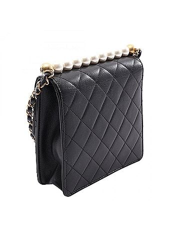 Chanel Chanel Matelassé Shoulder Bag/Handbag, Leather, Women's, Black (view 2)