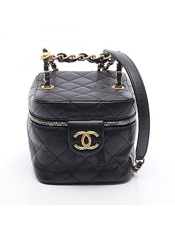 Chanel Chanel Matelassé Shoulder Bag/Handbag, Lambskin Leather, Women's, Black (AS3228) (view 1)
