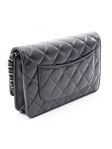 Chanel Chanel Matelassé Shoulder Bag/Handbag, Lambskin Leather, Women's, Black (AP0250) (view 2)