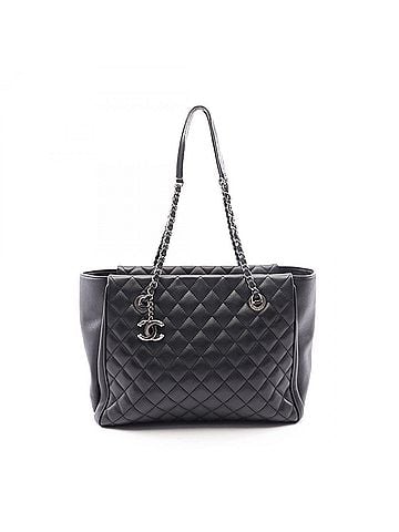 Chanel Chanel Matelassé Tote Bag Handbag Leather Women's Black (view 1)
