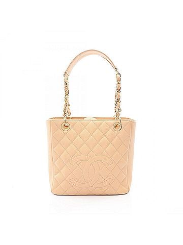 Chanel Chanel Matelassé PST Tote Bag/Handbag, Caviar Leather (Grained Calfskin), Women's, Beige (view 1)