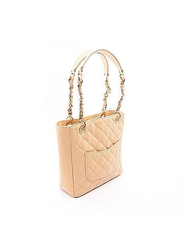 Chanel Chanel Matelassé PST Tote Bag/Handbag, Caviar Leather (Grained Calfskin), Women's, Beige (view 2)