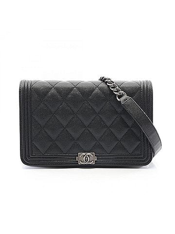 Chanel Chanel Boy Matelassé Shoulder Bag/Handbag, Caviar Leather (Grained Calfskin), Women's, Black, AP1117 (view 1)