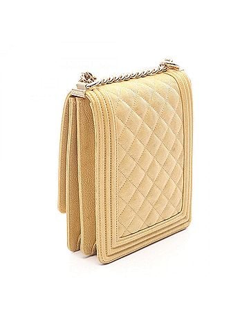 Chanel Chanel Boy North-South Shoulder Bag/Handbag, Caviar Leather (Grained Calfskin), Women's, Gold Tone (view 2)