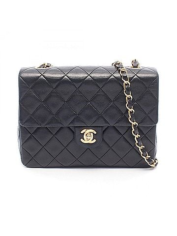 Chanel Chanel Mini Matelassé 20 Shoulder Bag/Handbag, Lambskin Leather, Women's, Black (view 1)