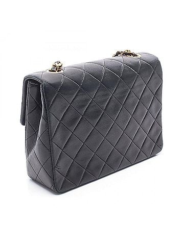Chanel Chanel Mini Matelassé 20 Shoulder Bag/Handbag, Lambskin Leather, Women's, Black (view 2)
