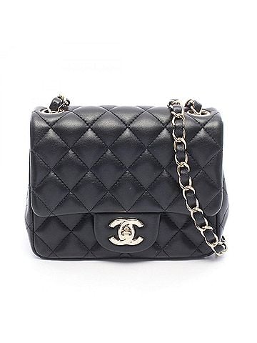 Chanel Chanel Mini Matelassé Shoulder Bag/Handbag, Lambskin Leather, Women's, Black (A35200) (view 1)