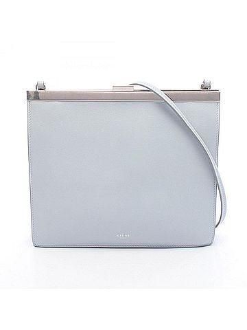 Céline Celine Clasp Mini Shoulder Bag/Handbag, Leather, Women's, Blue (view 1)