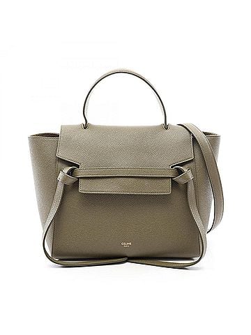 Céline Celine BELT BAG MICRO - 2-way handbag, leather, women's, khaki. (view 1)