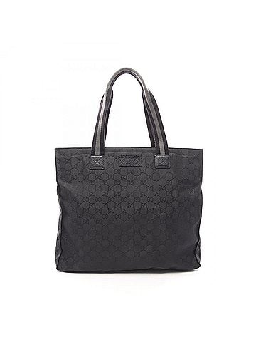 Gucci Gucci GG Nylon Tote Bag Handbag, Leather, Men's &amp; Women's, Black, 449178 (view 1)