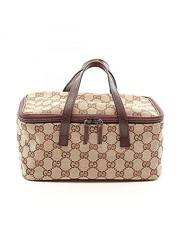 Gucci Gucci GG Canvas Handbag, and Leather, Women's, Beige/Brown, Item No. 124540 (view 1)
