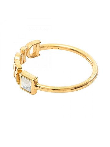 Christian Dior Christian Dior Dior DIO(R)EVOLUTION Ring - Gold Plated (GP) with Rhinestones Women's Tone/Clear Tone (view 2)