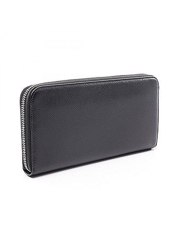 Prada Prada SAFFIANO 1 Round Zip Wallet, Saffiano Leather, Men's, Black, 2ML317 (view 2)